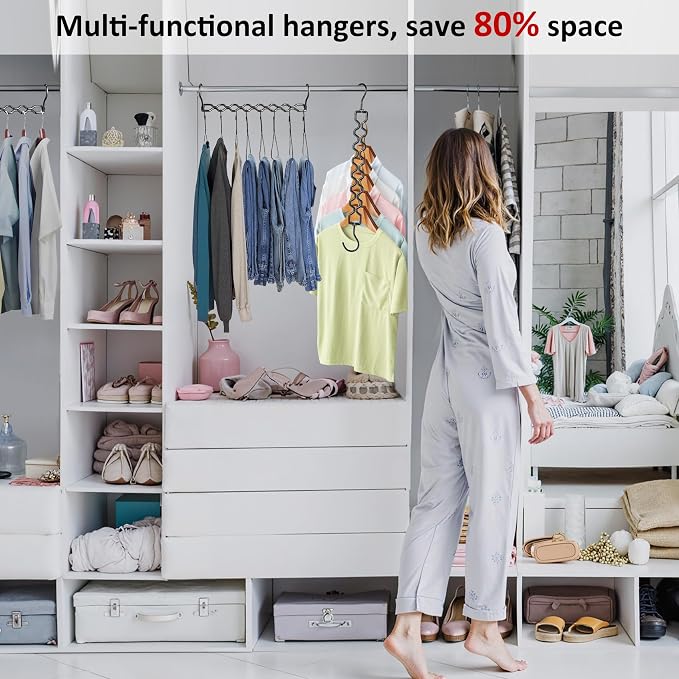 3 Pack Space Saving Hangers for Clothes, Heavy Duty 30Lbs Capacity Magic - Image 5