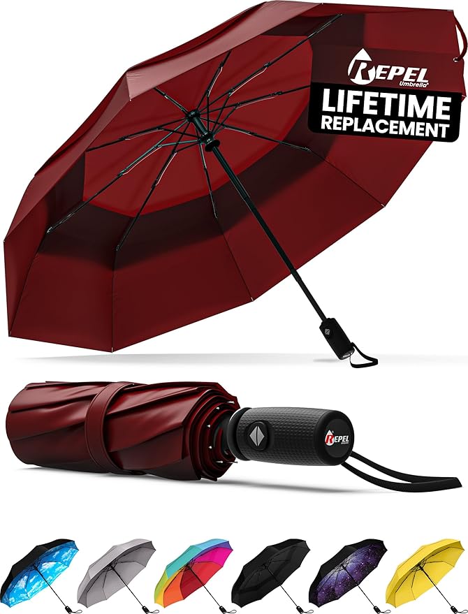 REPEL Windproof Travel Umbrella by RepelUmbrella
