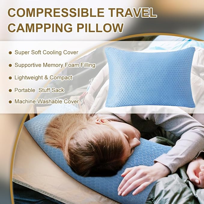 Ivellow Travel Pillow Cooling Camping Pillow - Image 2