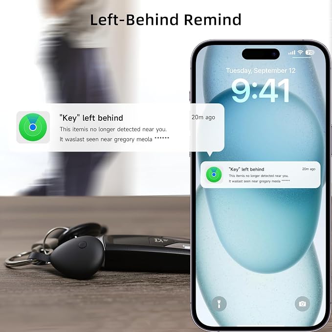 Air Tracker Tags 4 Pack, Replaceable Battery, Key Finder and Item Locator Smart - Image 4