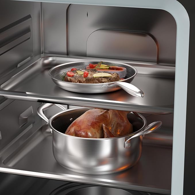 COOKER KING Stainless Steel Cookware Set, Pots and Pans Set Non Stick, Hybrid - Image 9