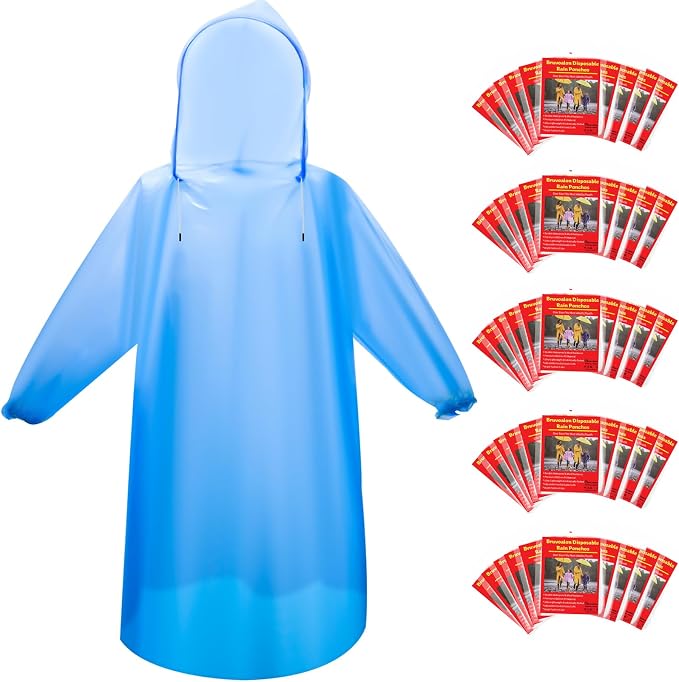 Bruvoalon 6 & 20 Pack Disposable Rain Ponchos - Image 9