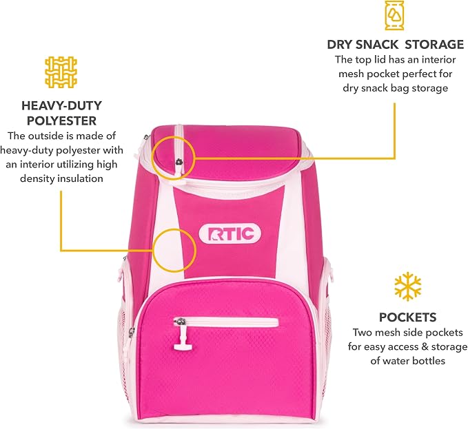 RTIC 15 Can Lightweight Backpack Cooler Soft Insulated Portable Bag - Image 4