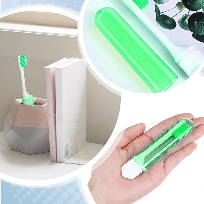 Patelai 4 Pieces Travel Toothbrush Set, Soft Bristle Mini Foldable Tooth Brush - Image 5