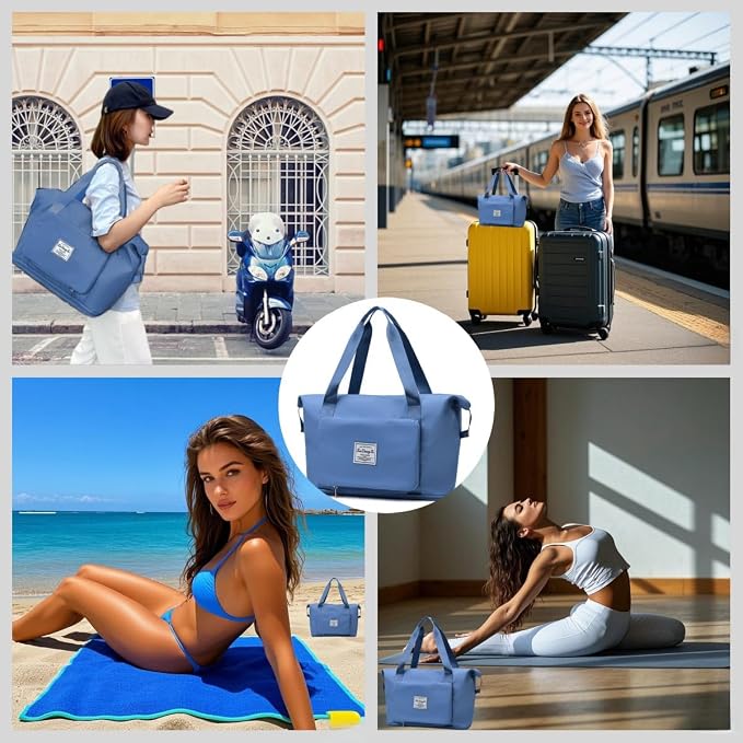 Large Capacity Foldable Travel Bag, Expandable lightweight Carry on Bag - Image 4