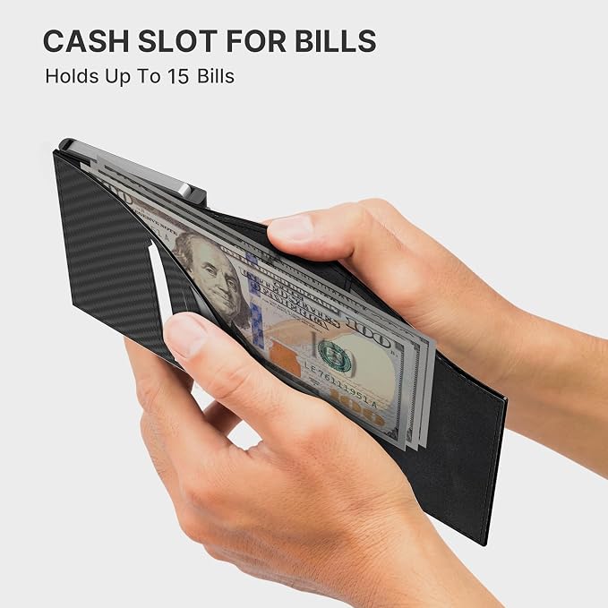 Mens Smart Wallet Card Holder for AirTag: Leather, Compatible - Image 9