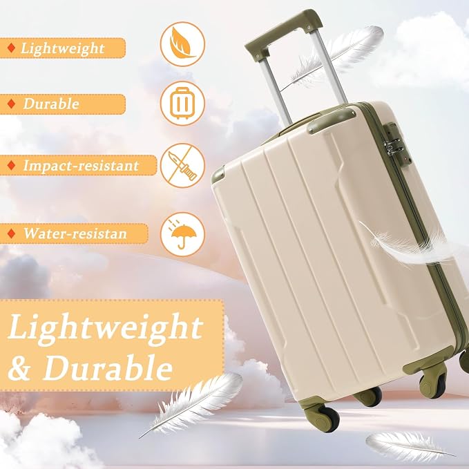 Merax 20 Inch Carry On Luggage Airline Approved, Hardshell ABS Suitcase - Image 4