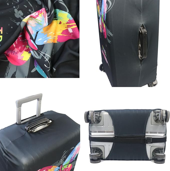 MosaiRudo Thicker Luggage Cover Elastic Suitcase Cover Protector Fits 18-32 - Image 5