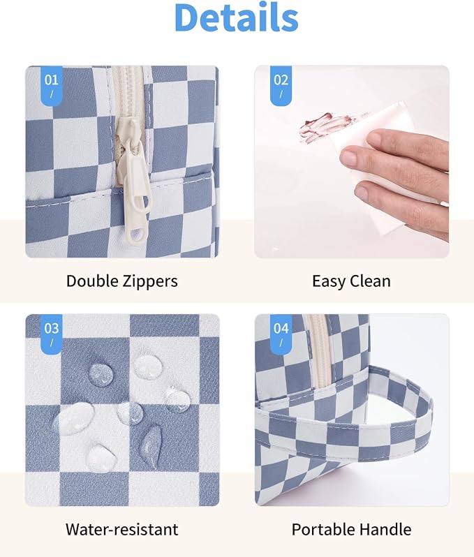 Narwey Clear Toiletry Bags for Traveling Women Men, Make Up Organizer, Skincare - Image 5
