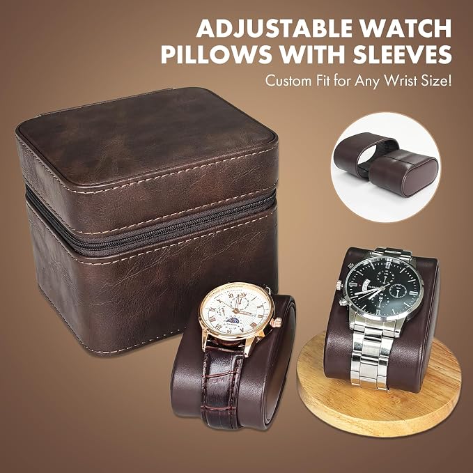 TSA-Friendly 2 Slot Watch Travel Case - Image 3