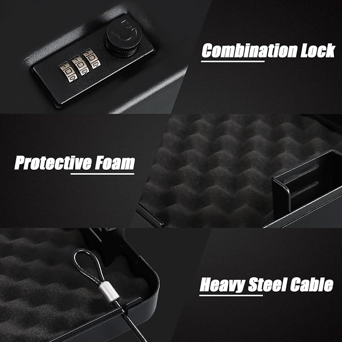 Dalmbox Gun Safe for Pistols Small Handgun Lock Box - Image 4