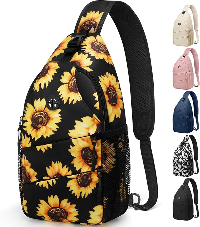 Crossbody Bags for Women Men Trendy Sling Bag Bakpack Casual Chest Bag by Pritent