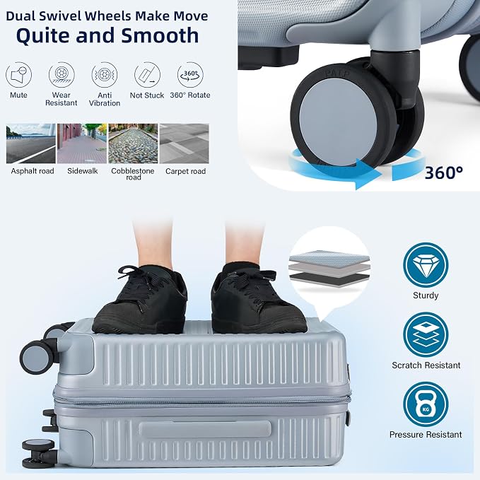 Hard Shell Suitcases 24 Inch Check in Luggage - Image 6