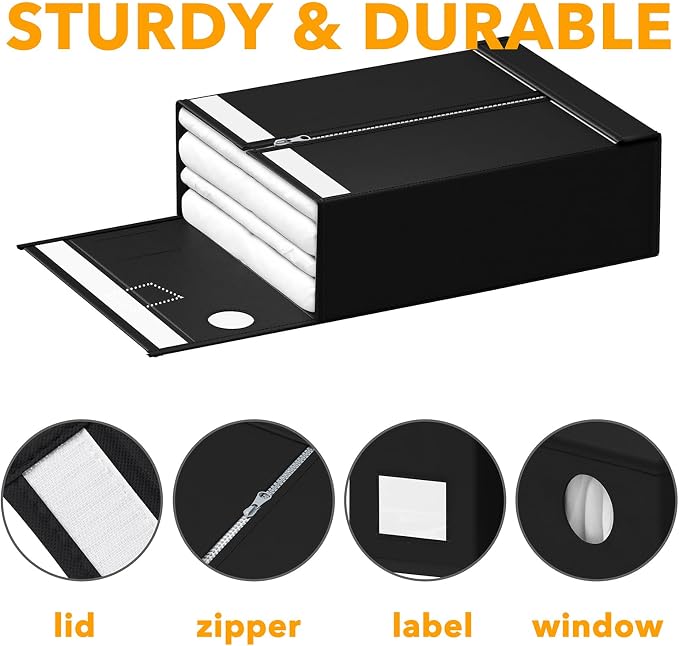 SpaceAid 12 Pack Bed Sheet Organizers and Storage, Foldable Sheet Organizer - Image 6