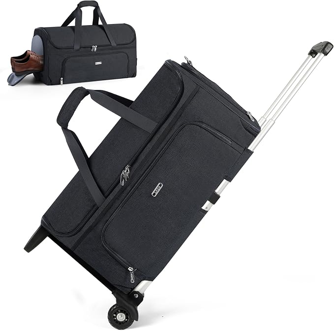 Garment Bags with Wheels, Garment Convertible Weekender Bags, Large Garment Bags by Lekespring