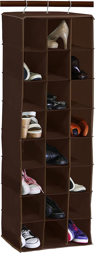 SIMPLE HOUSEWARE Hanging Closet Organizers 24 Section Shoe Shelves by SimpleHouseware