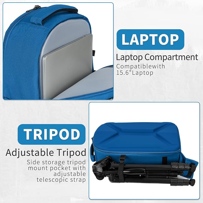 TORIBIO Camera Backpack, Hardshell DSLR Photography Camera Bag, Waterproof Hard - Image 5