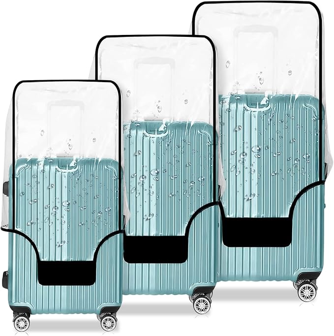 3 PCS Thicken Clear PVC Luggage Cover Protectors by Gigabit