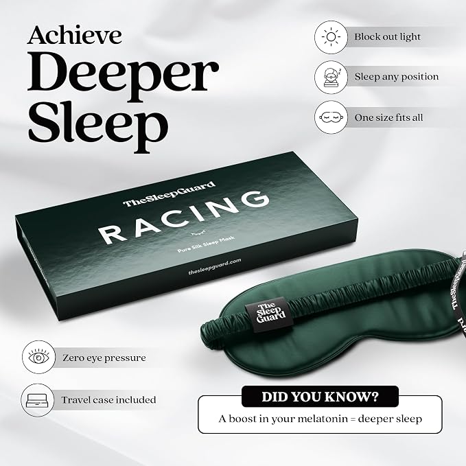 Pure Silk Sleep Mask Light Blocking Travel Essentials. Eye Masks - Image 3