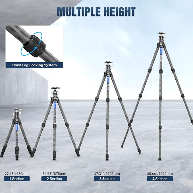 LEOFOTO Carbon Fiber Tripod - Image 3