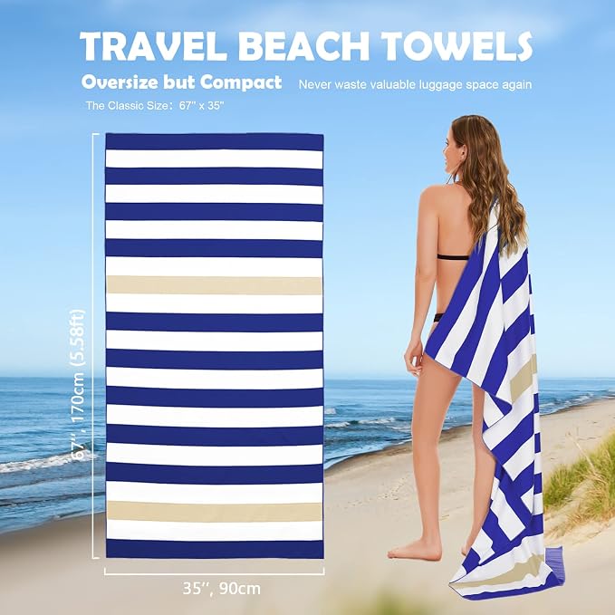 Your Choice Microfiber Quick Dry Sand-Free Beach Towel - Image 6