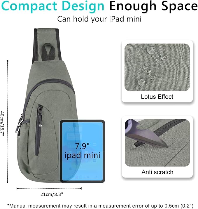 TITECOUGO Small Sling Bag, Lightweight Crossbody Backpack - Image 4