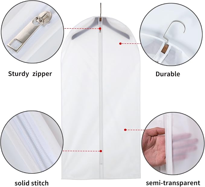 Clear Garment Bags Hanging Clothes Bags - Image 3