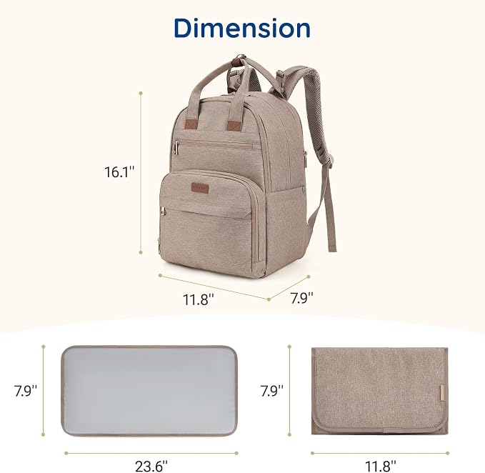 mommore Diaper Bag Expandable Large Baby Bag - Image 6
