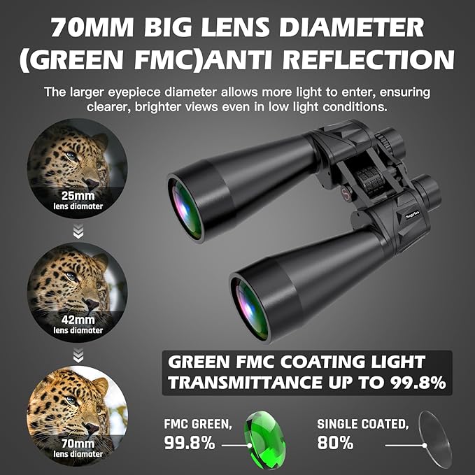 18x70 Binoculars for Adults High Powered, Large Aperture 70mm Astronomy - Image 7