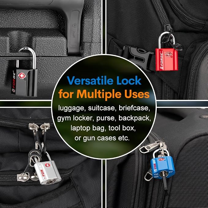 TSA Approved Luggage Locks, Ultra-Secure Dimple Key Travel Locks - Image 4