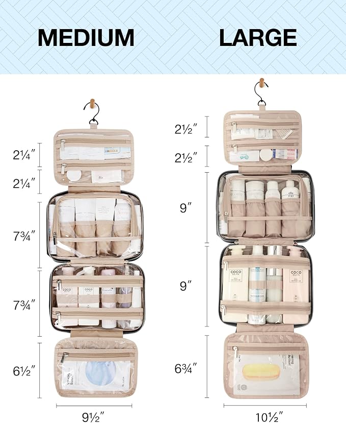 BAGSMART Toiletry Bag Hanging Travel Makeup Organizer - Image 4