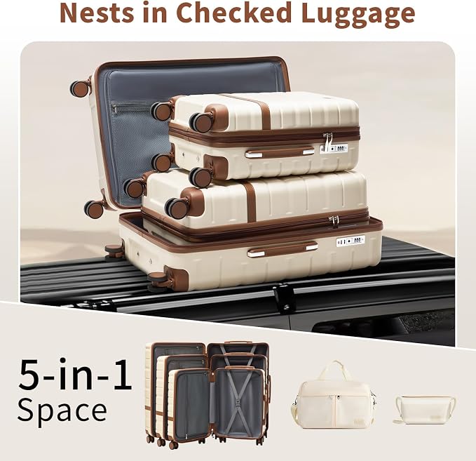 Luggage Sets 3 Piece with TSA Lock Hardside PC+ABS Carry On Suitcase with YKK - Image 8