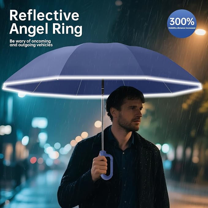 Portable Travel Umbrella, and windproof, reverse folding umbrella - Image 3