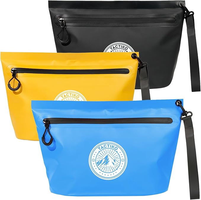 3-Pack Tactiko Heavy-Duty Splash Water Resistant Zipper Pouches by TactikoSurvival