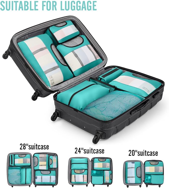 Veken 8 Set Packing Cubes for Kids & Toddler, Airplane Travel Essentials - Image 6