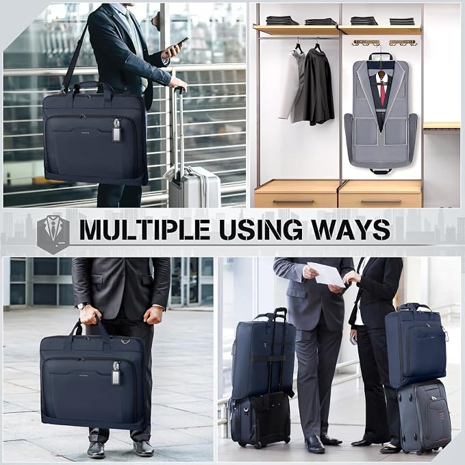 RAINSMORE Garment Bags for Travel Carry On Garment Bag for Hanging Clothes - Image 7