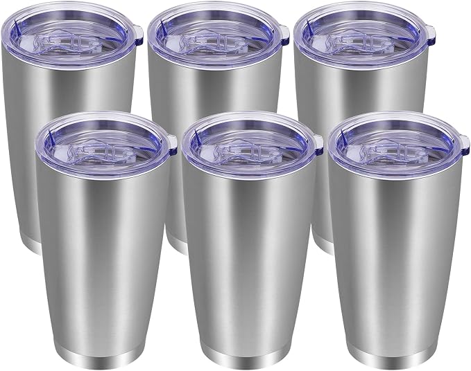 VEGOND 20oz Tumbler with Lid and Straw Stainless Steel Tumbler Cup Bulk Vacuum by VEGOND