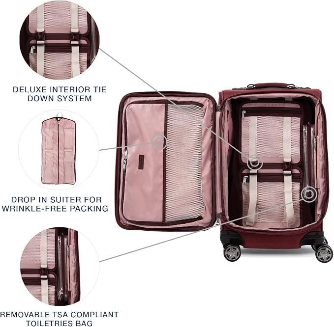 Travelpro Platinum Elite Softside Expandable Carry on Luggage, 8 Wheel Spinner - Image 5