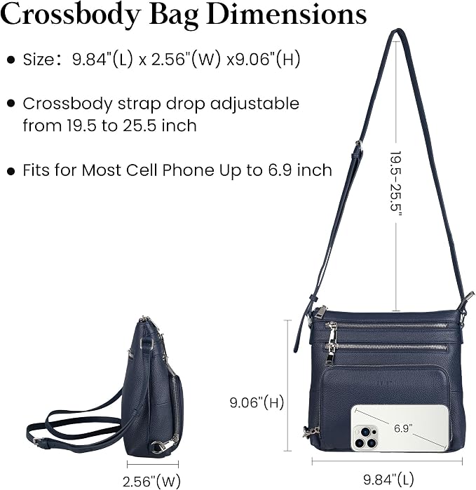 befen Genuine Leather Crossbody Bags - Image 5