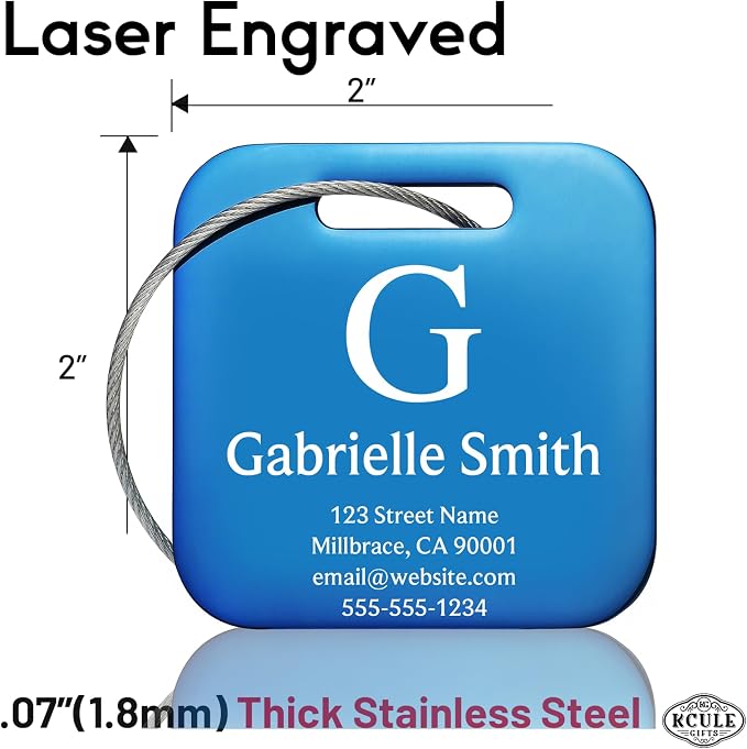 Customized Stainless Steel Luggage Tags: Personalize Your Suitcases, and Bags - Image 4