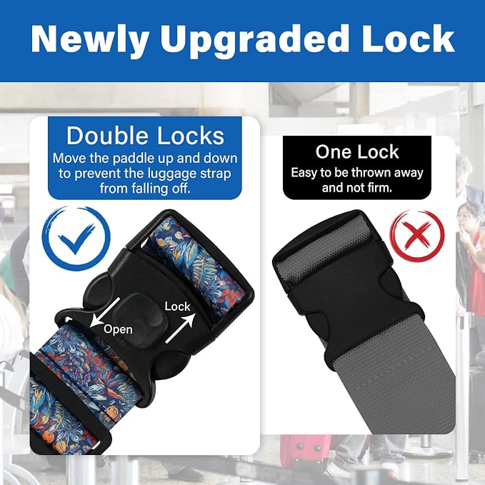 Luggage Straps for Suitcases, Travel Adjustable Belt - Image 3