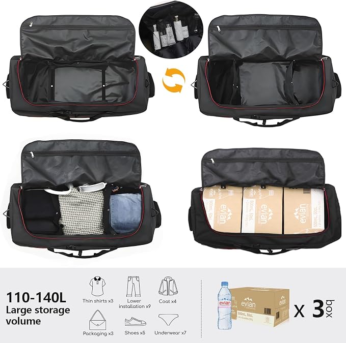 CONTAIL 32" Soft-Sided Rolling Duffle Bag - Image 4