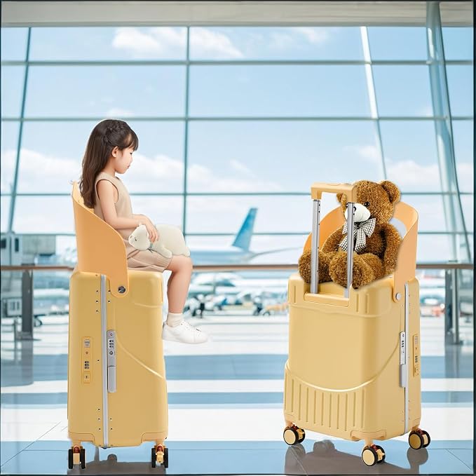 TABU 20" Ride-on Luggage with Seat，Front Opening Carry-On Hardshell Ride On - Image 2