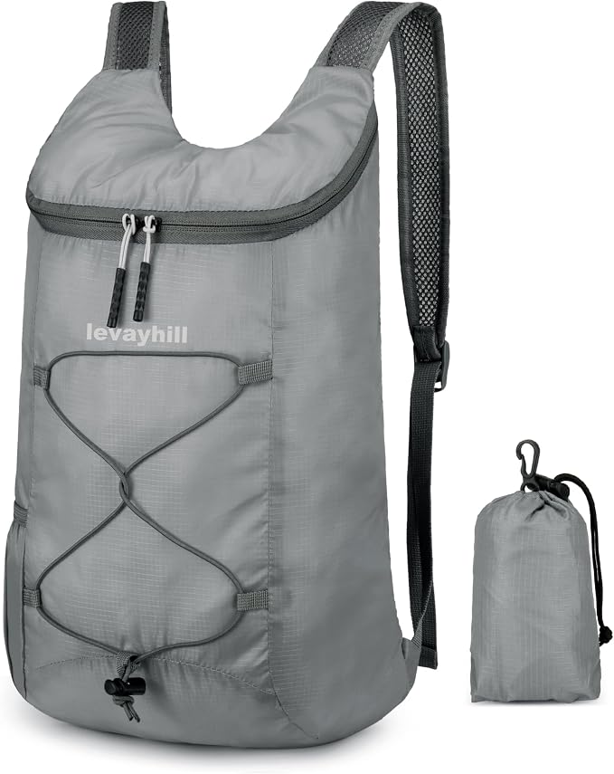 16L Hiking Daypack Lightweight Foldable Travel Backpack Water Repellent Camping by Levayhill