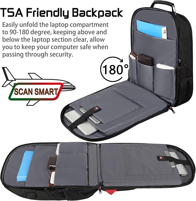 18.4 Inch Laptops Backpack, 55-60L Extra Large Travel Laptop Backpack - Image 4
