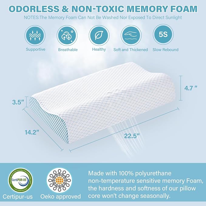 Neck Pillow Memory Bed Foam Pillows - Image 2