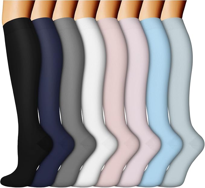 ACTINPUT 8 Pairs Compression Socks by ACTINPUT