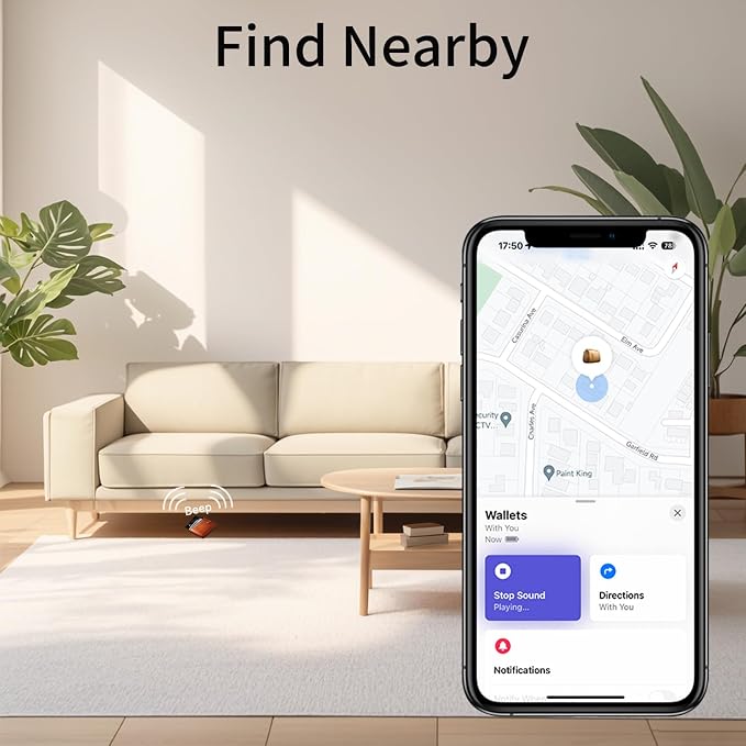 Wallet Tracker Card, Rechargeable Bluetooth Tracker - Image 2