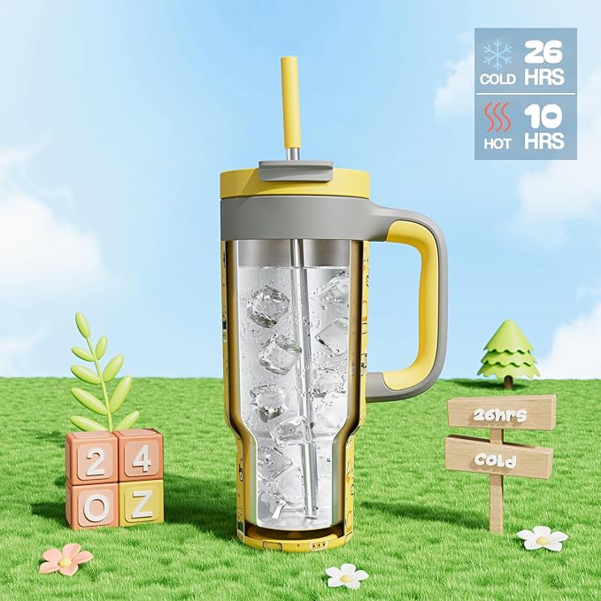 24 oz Stainless Steel Cup with Handle - Image 2