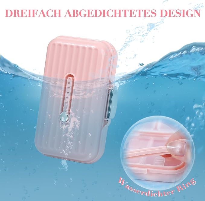 Travel Pill Organizer Box with Medicine Labels, 7 Compartments Portable Pill - Image 8